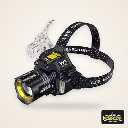 COB LED Powerful Headlamp USB Rechargeable Head Torch USB Rechargeable Waterproof Outdoor Camping Fishing Hunting Search Lantern
