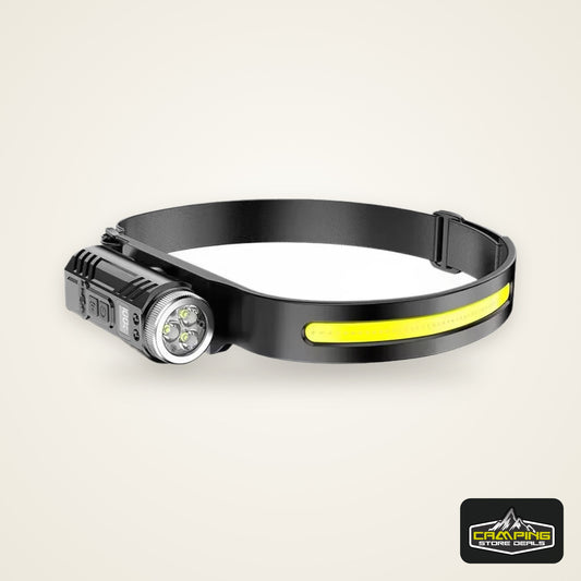 COB LED Powerful Headlamp USB Rechargeable Head Torch USB Rechargeable Waterproof Outdoor Camping Fishing Hunting Search Lantern