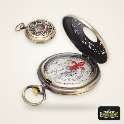 Compass New Outdoor Camping Hiking Portable Pocket Brass Gold Color Copper Compass Navigation With Waterproof Characteristics