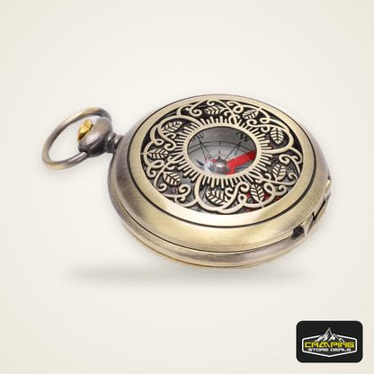 Compass New Outdoor Camping Hiking Portable Pocket Brass Gold Color Copper Compass Navigation With Waterproof Characteristics