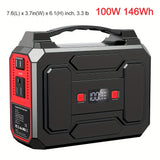 [300W Portable Solar Generator] Portable Power Station Solar Generator - 300W/250W/150W/100W, 146Wh/155Wh/250Wh/280Wh/296Wh Compact Lithium-Ion Battery Charger with 110V AC Outlet, DC & USB Outputs, LED Flashlight, Built-in C