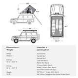 NOVSIGHT Black Roof Top Hard Shell Rooftop Tent 2-3 People Car Camping All Season with Luggage Rack Waterproof Rooftop Tent for for Jeep SUV Truck Overland Car Roof Tent For Camping with Ladder