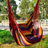 1pc Outdoor Hammock Chair Leisure Swing Hanging Chair Canvas Without Pillow And Cushion Indoor Outdoor Hammock Garden Leisure Furniture Hammocks, OPP Sealed Bag