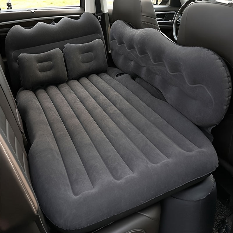 Truck and Car Inflatable Mattress - Car Rear Seat Inflatable Mattress Without Pump - Portable Rear Seat Travel Inflatable Mattress - Camping Holiday Inflatable Mattress - Sleeping Pad with 2 Pillows - Universal Type