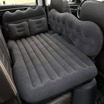 Truck and Car Inflatable Mattress - Car Rear Seat Inflatable Mattress Without Pump - Portable Rear Seat Travel Inflatable Mattress - Camping Holiday Inflatable Mattress - Sleeping Pad with 2 Pillows - Universal Type