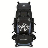 [Large Capacity | Durable] Lightweight 90L Travel Backpack | Large Capacity, Durable Nylon, Adjustable Straps | Red & Black for Hiking, Camping, and Outdoor Adventures