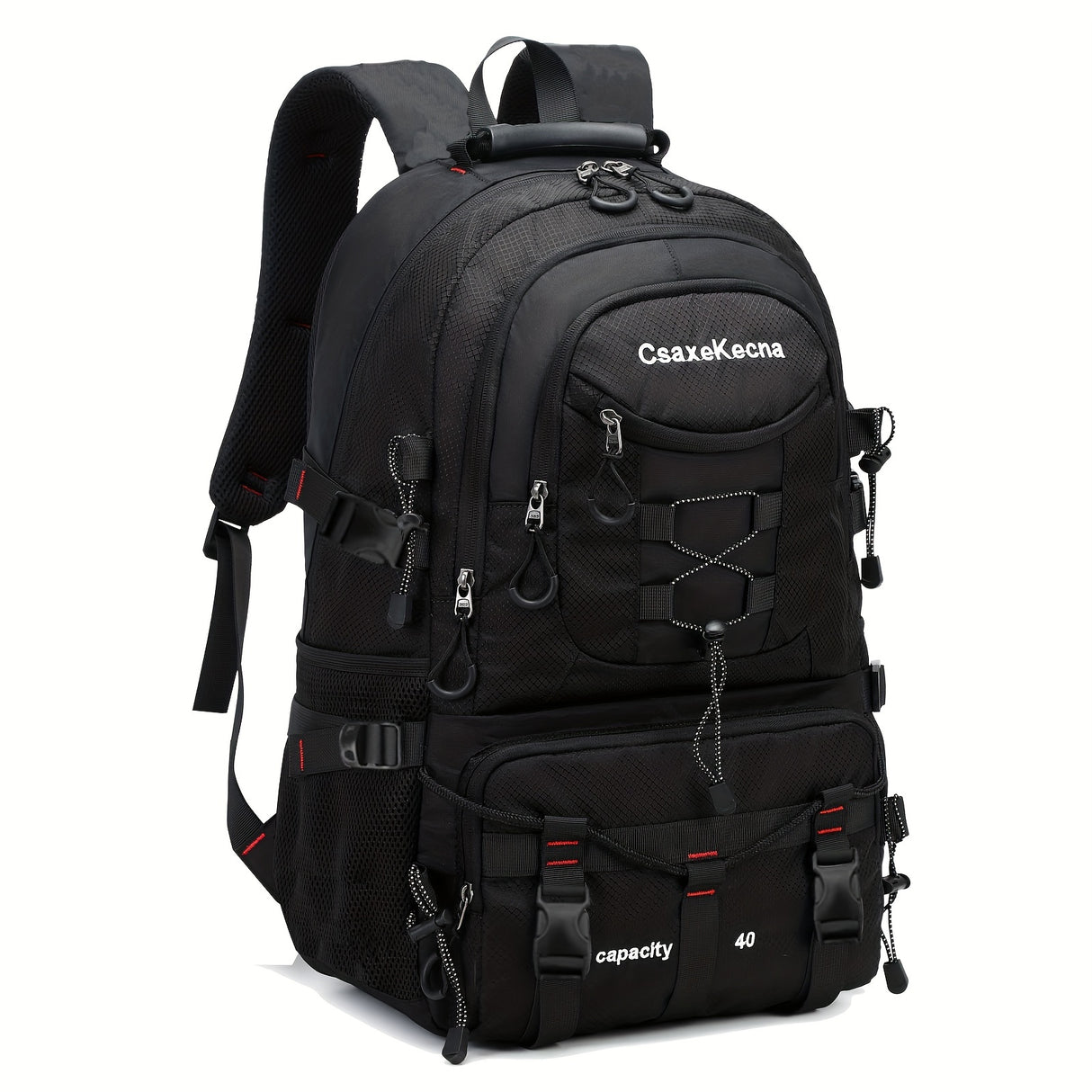 [Lightweight Hiking Backpack] CASAKECA 40L Lightweight Hiking Backpack | Durable Polyester Outdoor Travel Daypack with Laptop Sleeve, Adjustable Straps, USB Charging Port, and Multiple Compartments for Climbing, Camping & Tou