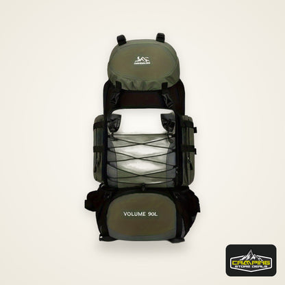 [Durable Hiking Backpack] Durable 90L Large Capacity Hiking Backpack | Multi-Compartment Design for Outdoor Trekking, Camping & Travel, with Adjustable Straps, Laptop Sleeve, and Front Zipper Closure, Hiking Gear