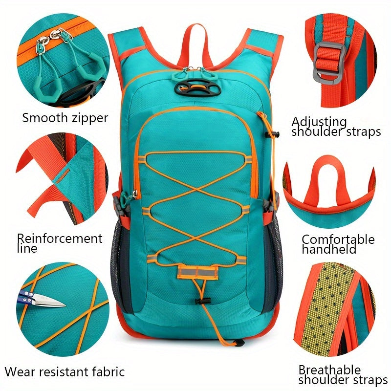 Large Capacity Multi-Functional Outdoor Cycling Backpack - Lightweight, Nylon Travel Bag for Men and Women, Adjustable Straps, Zip Closure, Ideal for Hiking, Mountaineering, and Casual Travel, Travel Backpack
