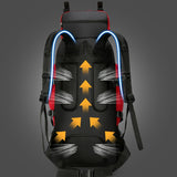 [Large Capacity | Durable] Lightweight 90L Travel Backpack | Large Capacity, Durable Nylon, Adjustable Straps | Red & Black for Hiking, Camping, and Outdoor Adventures