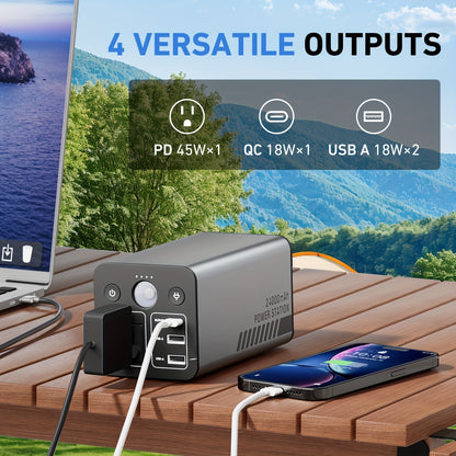 100W Portable Power Station – 88.8Wh, Dual Voltage
