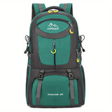 OGEHUAFEE 40L Adventure Backpack - Black with Yellow Accents, Adjustable Straps, Multiple Compartments, Durable Nylon, Ideal for Hiking, Travel, and Everyday Use, Travel Gear | Adjustable Strap Backpack | Durable Zippers