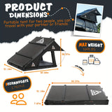 BEDTIME Hard Shell Rooftop Tent-Honeycomb Aluminum, Hydraulic Support, Three Second Speed Open, Roof Rack, High Rebound Memory Sponge Mattress, Sturdy, Better Ventilation For 2-3 People Car SUV Truck Tent