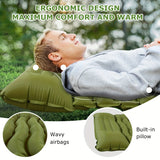 Outdoor Thicken Camping Mattress Ultralight Inflatable Sleeping Pad With Built-in Pillow & Pump Air Mat For Hiking Backpacking
