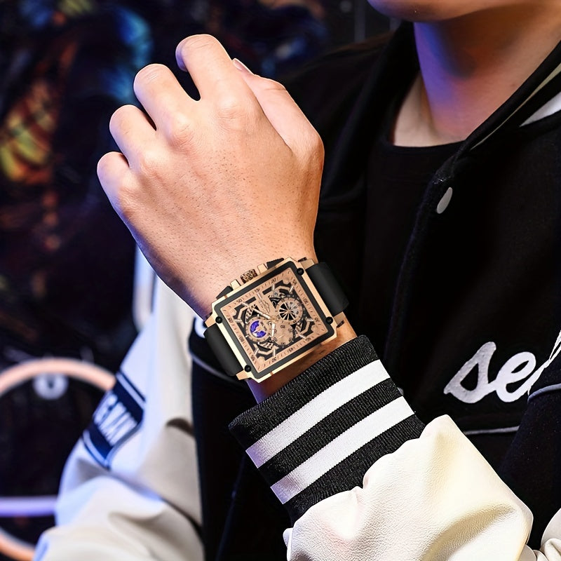 LIGE Fashion Chronograph Watches Sports Wristwatch Men's Accessories, Ideal Choice For Gifts