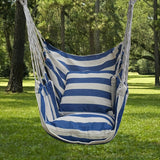1pc Outdoor Hammock Chair Leisure Swing Hanging Chair Canvas Without Pillow And Cushion Indoor Outdoor Hammock Garden Leisure Furniture Hammocks, OPP Sealed Bag