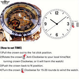 Winner Mechanical Sport Design Bezel Men's Watches, Skeleton Wristwatch, Men's Accessories