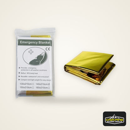 Emergency Thermal Poncho Blanket Lightweight Folding Water Resistant Windproof Sunshade Reusable First Aid Camping Mat Pad Cover
