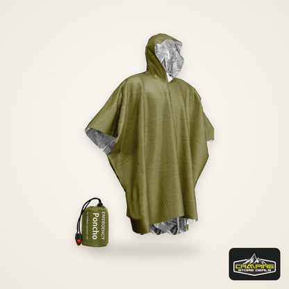 Emergency Waterproof Raincoat Aluminum Film Disposable Poncho Warm Thermal Rainwear Blankets Survival Tools Camping Equipment