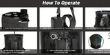 [Portable Shower] 6000mAh Portable Camping Shower | 5 Gallon Foldable Bucket & Filtered Shower Head - Battery/USB Powered Outdoor Shower for Hiking, Beach, Travel, Pet Bath, Car Washing, Surf & Boat Cleaning, Highquality Comp