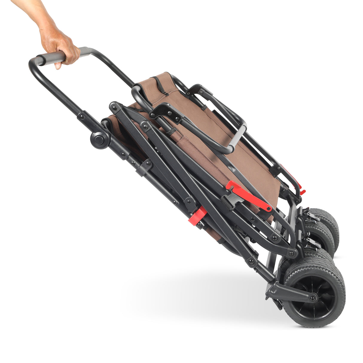 Collapsible Folding Wagon Cart, Convertible beach chair, Large Capacity Camping Wagon, Can hold up to 400 lbs, All Terrain Foldable Wagon, Heavy Duty Utility Wagon Cart For Grocery Outdoor Beach Gardening Shopping Fishing