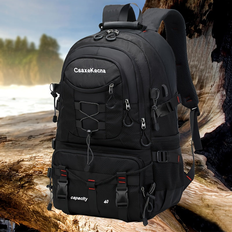 [Lightweight Hiking Backpack] CASAKECA 40L Lightweight Hiking Backpack | Durable Polyester Outdoor Travel Daypack with Laptop Sleeve, Adjustable Straps, USB Charging Port, and Multiple Compartments for Climbing, Camping & Tou