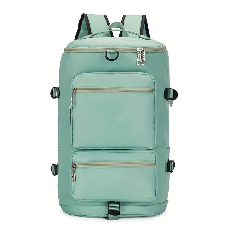 Large Capacity Waterproof Nylon Backpack with Dry/Wet Separation, Shoe Compartment - Adjustable Straps, Multi-Functional Outdoor Hiking and Camping Bag for Men and Women, Purple, Backpack for Travel