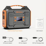 [300W Portable Solar Generator] Portable Power Station Solar Generator - 300W/250W/150W/100W, 146Wh/155Wh/250Wh/280Wh/296Wh Compact Lithium-Ion Battery Charger with 110V AC Outlet, DC & USB Outputs, LED Flashlight, Built-in C