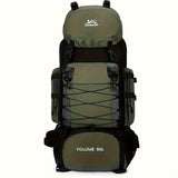 [Durable Hiking Backpack] Durable 90L Large Capacity Hiking Backpack | Multi-Compartment Design for Outdoor Trekking, Camping & Travel, with Adjustable Straps, Laptop Sleeve, and Front Zipper Closure, Hiking Gear