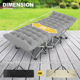 Folding Camping Cot Bed For Adults Sleeping 1200D Double Layer Oxford Portable Folding Outdoor Cots For Camping W/Soft Pad Carry Bag, Portable Travel Camp Cot Bed, Heavy Duty, For Patio, Courtyard, Lawn, And Garden, Ideal As