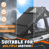 BEDTIME Hard Shell Rooftop Tent-Honeycomb Aluminum, Hydraulic Support, Three Second Speed Open, Roof Rack, High Rebound Memory Sponge Mattress, Sturdy, Better Ventilation For 2-3 People Car SUV Truck Tent
