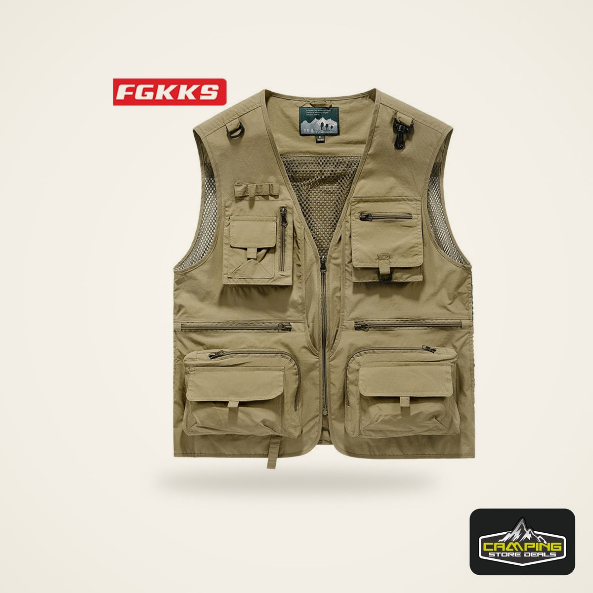 FGKKS Multi-Pocket Breathable Fishing Vest
