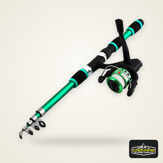 Fishing Pole Set Full Kits With Telescopic Fishing Rod And Spinning Reel Baits Hooks Travel Pole Set