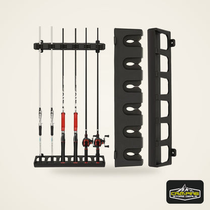 Wall Mount Fishing Rod Rack (6 Rods)