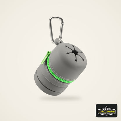 Porfory Foldable Silicone Trash Pouch with Carabiner