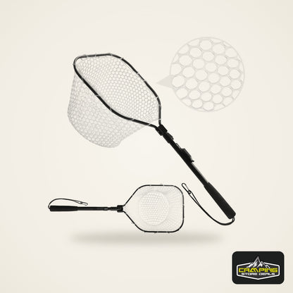 Soft Rubber Mesh Fly Fishing Landing Net