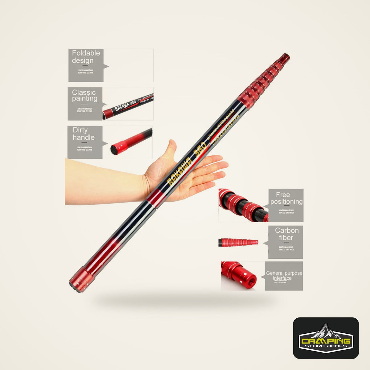 JOSBY Carbon Folding Landing Net 3-4m