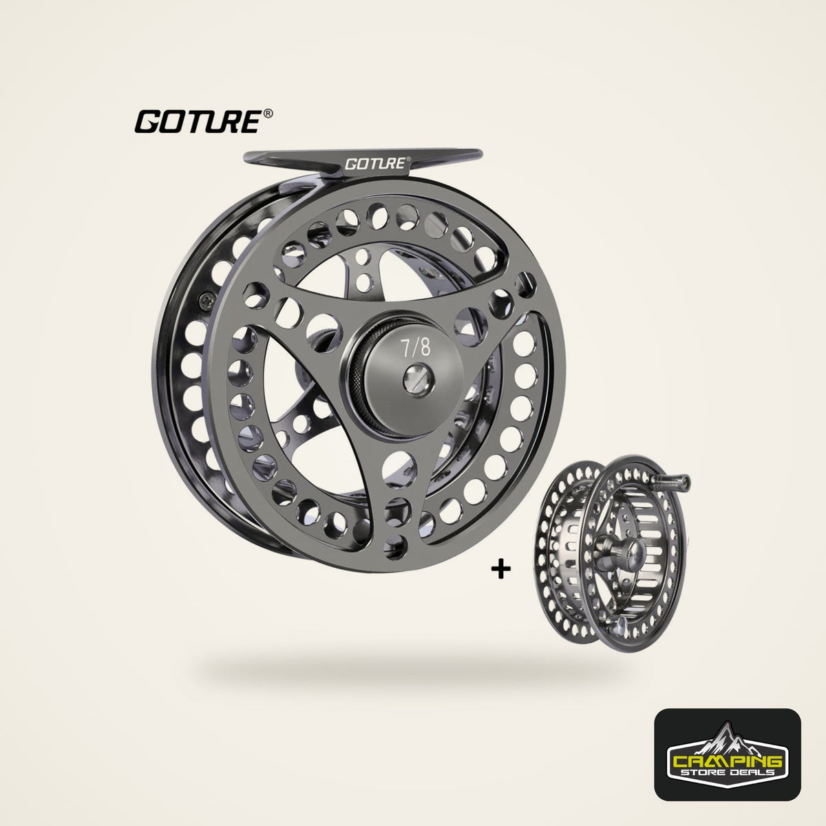 Goture CNC Large Arbor Fly Reel with Spare Spool