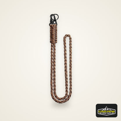 Heavy Duty Braided 550 Paracord Neck Lanyard Keychain Survival Parachute Rope Lanyard Necklace HK Clip Key Ring Outdoor Tools