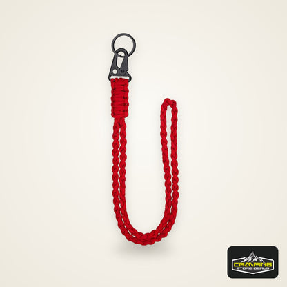 Heavy Duty Braided 550 Paracord Neck Lanyard Keychain Survival Parachute Rope Lanyard Necklace HK Clip Key Ring Outdoor Tools