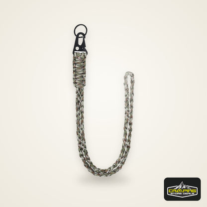 Heavy Duty Braided 550 Paracord Neck Lanyard Keychain Survival Parachute Rope Lanyard Necklace HK Clip Key Ring Outdoor Tools