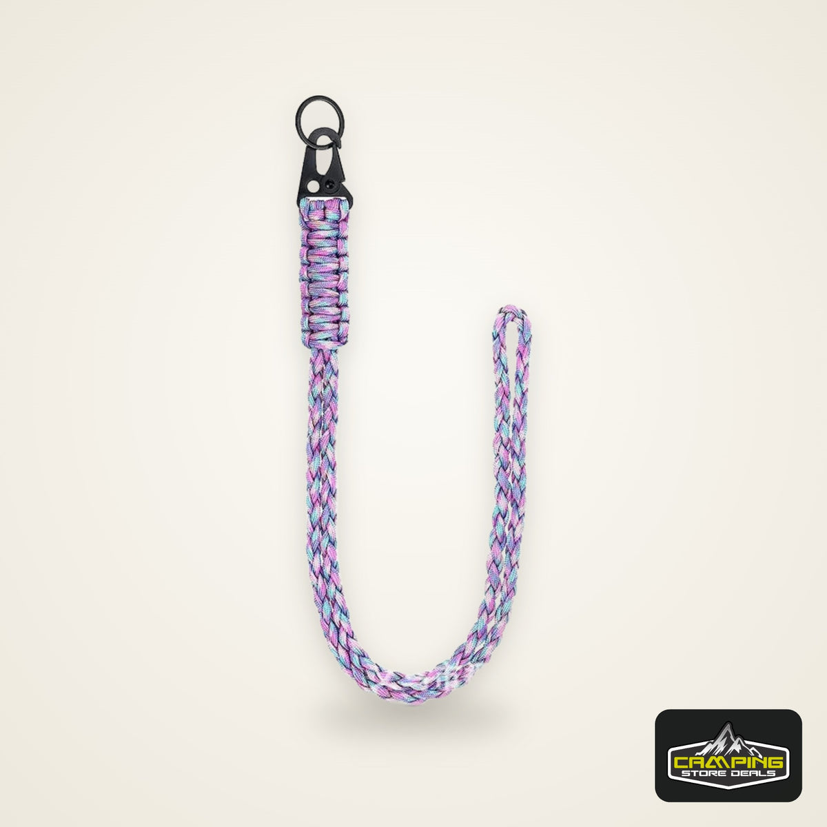 Heavy Duty Braided 550 Paracord Neck Lanyard Keychain Survival Parachute Rope Lanyard Necklace HK Clip Key Ring Outdoor Tools
