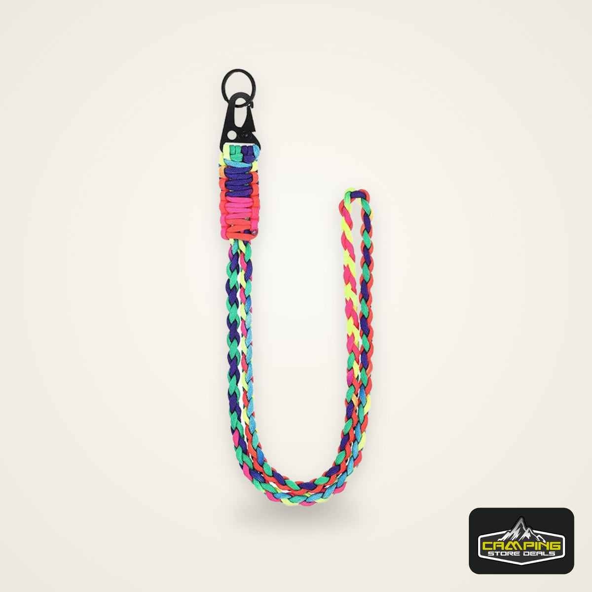 Heavy Duty Braided 550 Paracord Neck Lanyard Keychain Survival Parachute Rope Lanyard Necklace HK Clip Key Ring Outdoor Tools