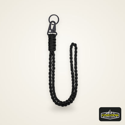 Heavy Duty Braided 550 Paracord Neck Lanyard Keychain Survival Parachute Rope Lanyard Necklace HK Clip Key Ring Outdoor Tools