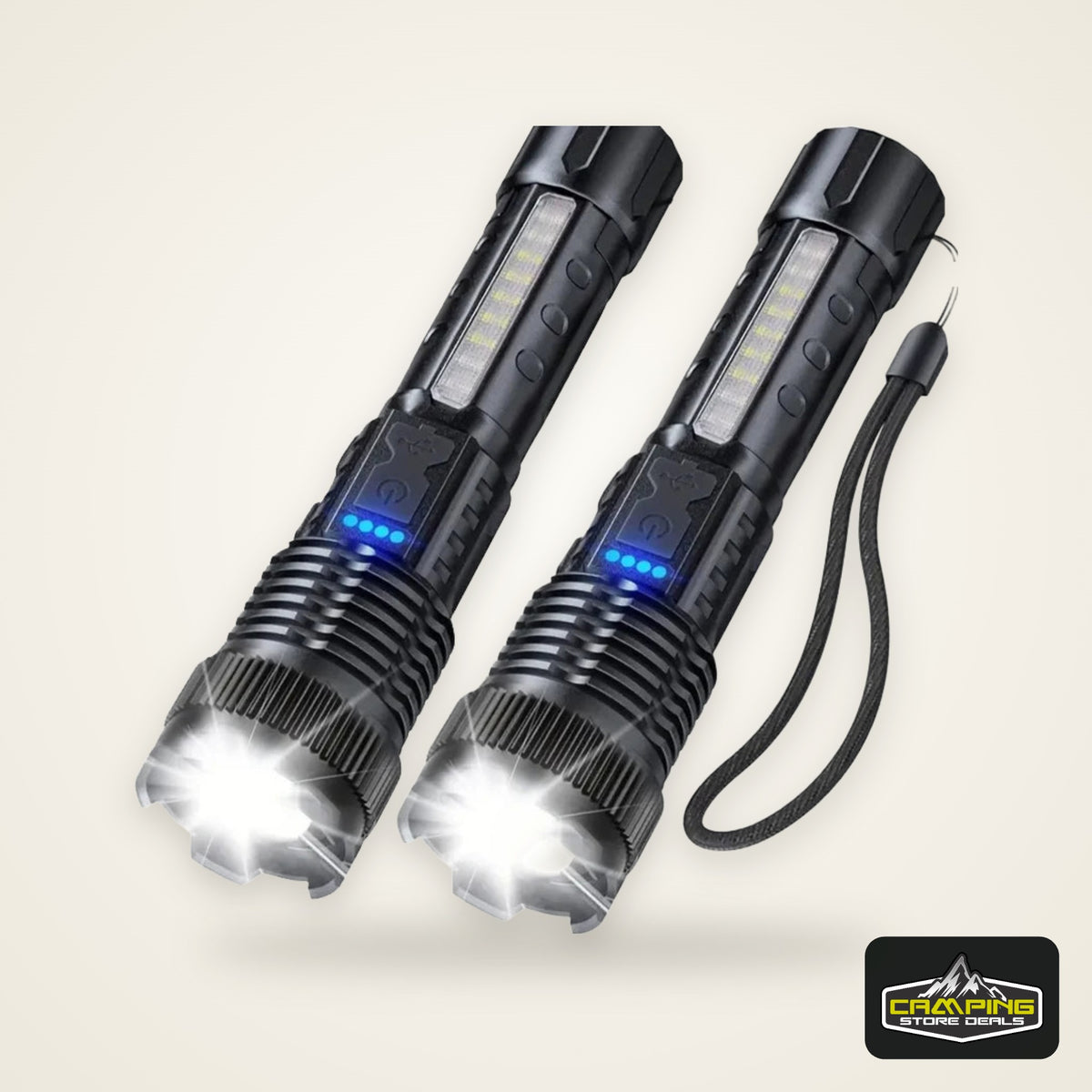 High Power Led Flashlights Very Strong Tactical Torch 6 Modes Rechargeable Camping Fishing Emergency Zoom Lantern