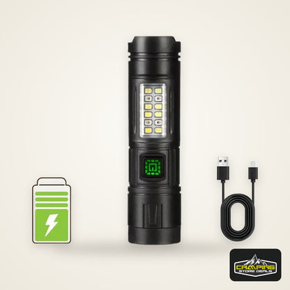 High Power Rechargeable LED Flashlight Strong Torch with Battery for Fishing Hunting Camping Lantern