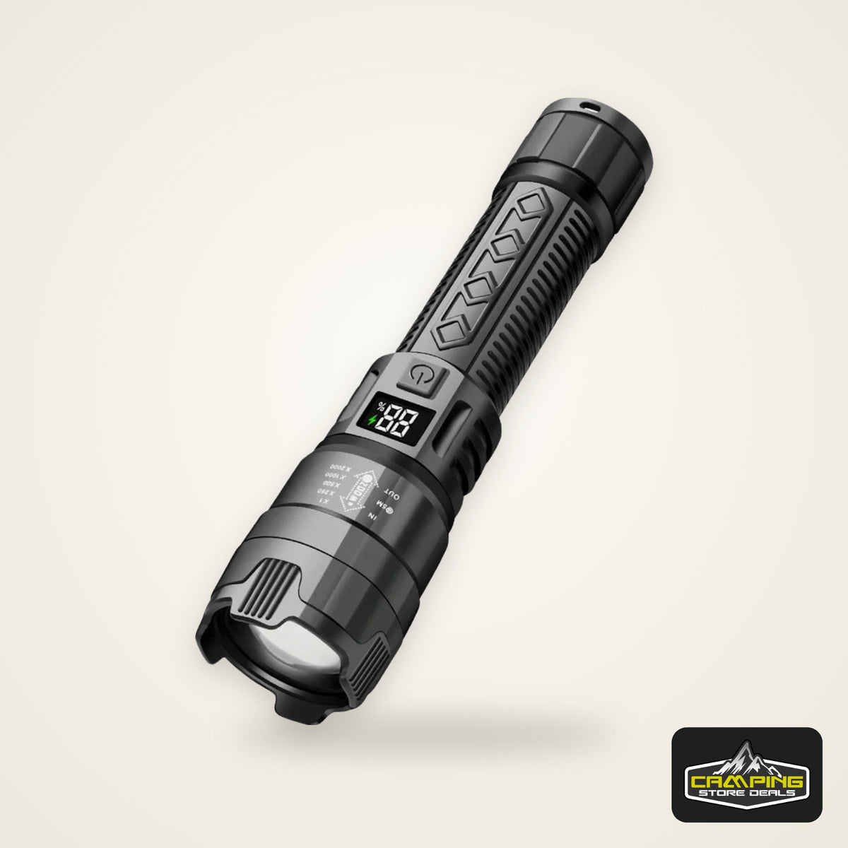 High Strong Power Led Flashlights 2000LM Tactical Torch with Display Light USB Charging Camping Fishing Emergency Zoom Lantern