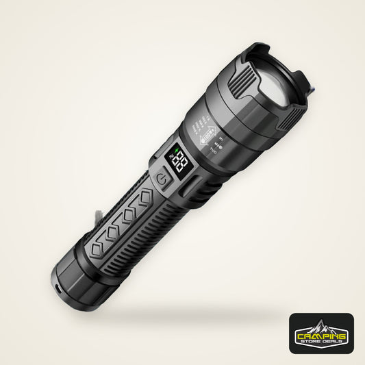 High Strong Power Led Flashlights 2000LM Tactical Torch with Display Light USB Charging Camping Fishing Emergency Zoom Lantern