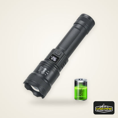 High Strong Power Led Flashlights 300000LM Tactical Torch with Display Light USB Charging Camping Fishing Defensa Zoom Lantern