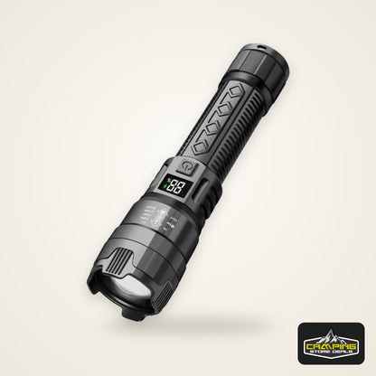 High Strong Power Led Flashlights 300000LM Tactical Torch with Display Light USB Charging Camping Fishing Defensa Zoom Lantern